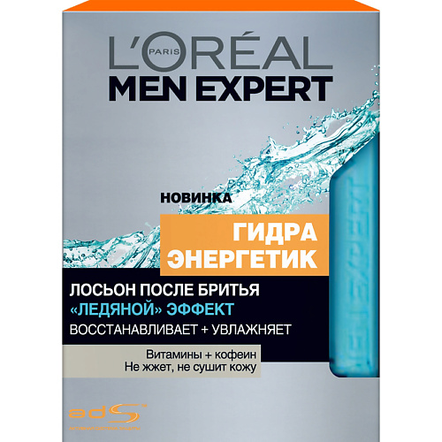 LORÉAL PARIS Лосьон после бритья "Гидра Энергетик, Ледяной эффект" восстанавливающий, охлаждающий L'Oreal