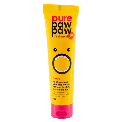 Бальзам для губ PURE PAW PAW Бальзам для губ восстанавливающий с ароматом Виноградная газировка бальзам для губ pure paw paw бальзам для губ восстанавливающий с ароматом клубничный смузи