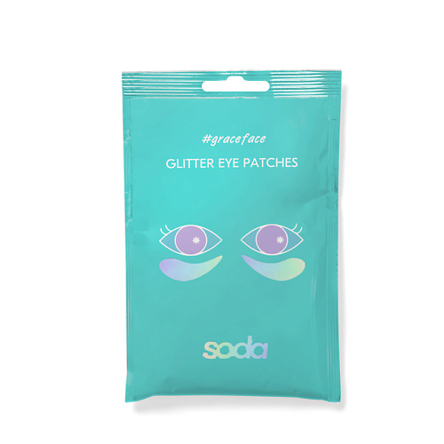 цена Патчи для глаз SODA Гидрогелевые патчи для глаз с блестками GLITTER EYE PATCHES