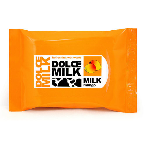 

DOLCE MILK Влажные освежающие салфетки Молоко и манго, Влажные освежающие салфетки Молоко и манго