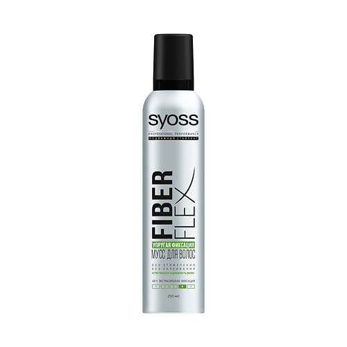 Укладка и стайлинг SYOSS Мусс для волос экстрасильной фиксации FiberFlex Упругая Фиксация