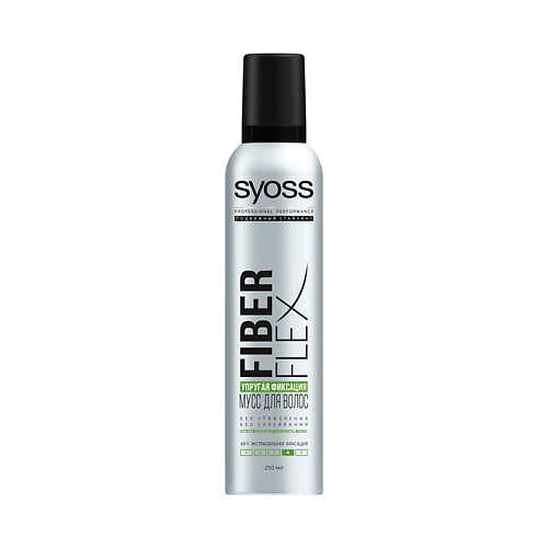 

СЬЁСС SYOSS Мусс для волос экстрасильной фиксации FiberFlex Упругая Фиксация, SYOSS Мусс для волос экстрасильной фиксации FiberFlex Упругая Фиксация