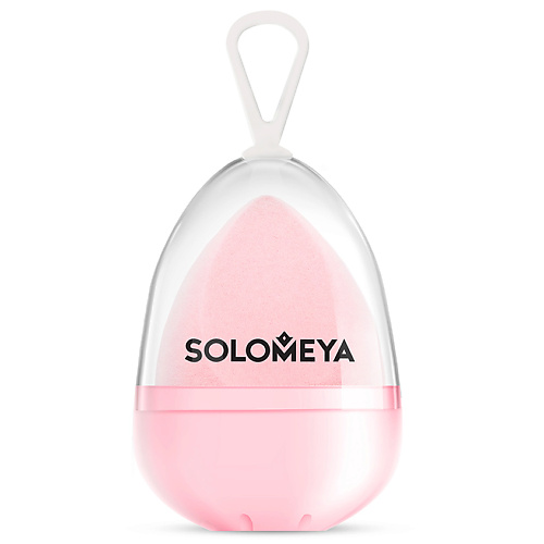 цена Спонж для нанесения макияжа SOLOMEYA Вельветовый косметический спонж для макияжа Персик Microfiber Velvet Sponge Peach