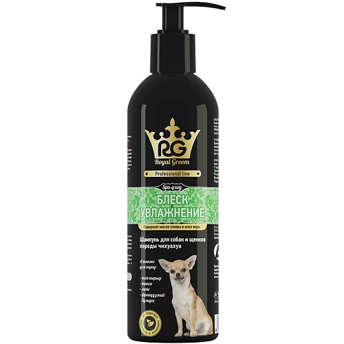 

APICENNA Шампунь для собак и щенков породы чихуахуа Роял Грум «Блеск & Увлажнение», Шампунь для собак и щенков породы чихуахуа Роял Грум «Блеск & Увлажнение»