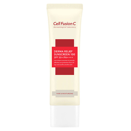 цена Солнцезащитный крем для лица CELL FUSION C Крем солнцезащитный 100 SPF50+ PA++++ восстанавливающий Derma Relief Sunscreen
