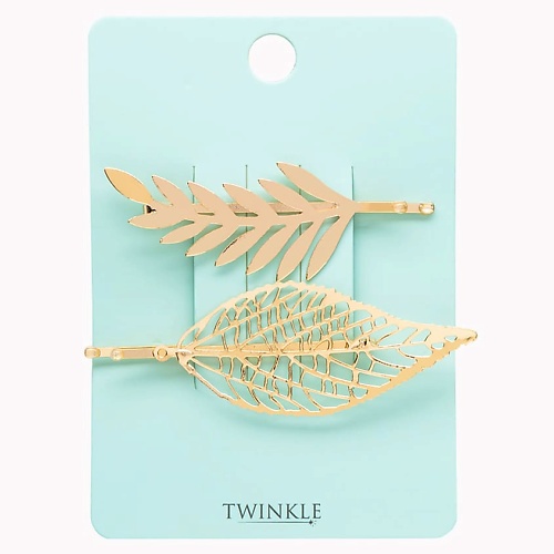 TWINKLE Заколки-невидимки для волос LEAVES twinkle заколки невидимки для волос crumpled silver