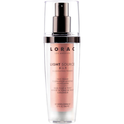 Праймер для лица LORAC Праймер сияющий 3 в 1 Light Source 3-in-1 Illuminating Primer хайлайтер lorac light source illuminating highlighter тон daylight свет дня 5 8г