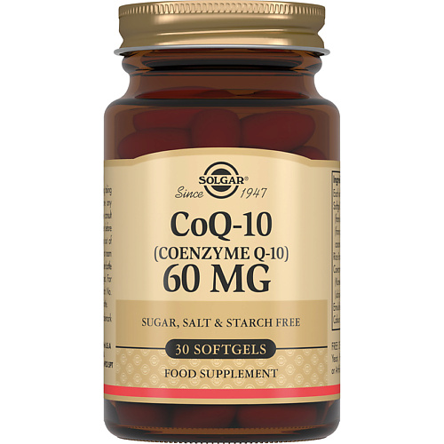 БАДы для сердца и сосудов SOLGAR Коэнзим Q-10 60 мг
