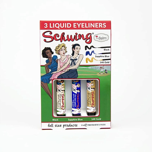 THEBALM THE BALM Набор жидких подводок для глаз Schwing Trio набор ных гелевых карандашей подводок для глаз handaiyan 6 шт