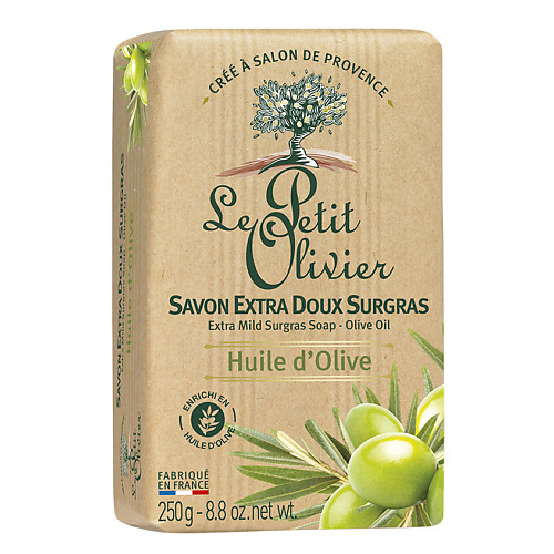 Мыло твердое LE PETIT OLIVIER Мыло экстра нежное питательное с маслом Оливы Olive Oil Soap мыло твердое для умывания le petit olivier мыло твердое очищающее для лица с маслом оливы