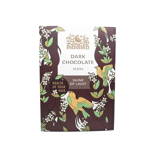 Набор для окрашивания волос INDIBIRD Набор Хна темный шоколад + Шапочка + Перчатки Dark Chocolate Henna