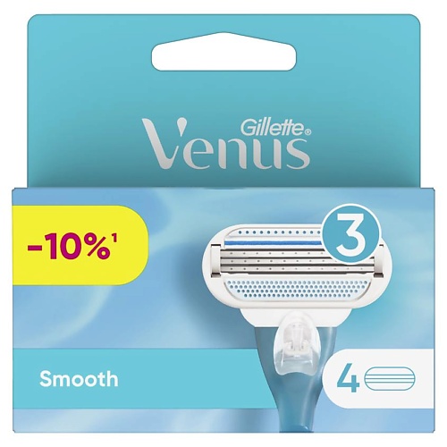 Кассета для станка GILLETTE Сменные кассеты для бритья Venus Smooth gillette venus кассеты сменные для бритья 4 шт