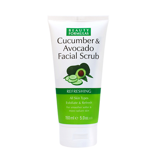 

BEAUTY FORMULAS Скраб для лица с огурцом и авокадо Cucumber & Avocado Facial Scrub, Скраб для лица с огурцом и авокадо Cucumber & Avocado Facial Scrub