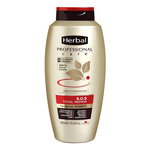 HERBAL Шампунь тотальное восстановление Professional Care Total Repair Shampoo eva professional hair care шампунь для жирных волос против выпадения capilo vitalikum shampoo n 04