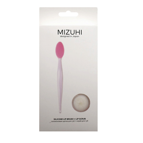 Набор средств для ухода за губами MIZUHI Силиконовая щетка для губ + скраб для губ