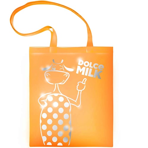 DOLCE MILK Оранжевая неоновая сумка наклей и раскрась оранжевая корова