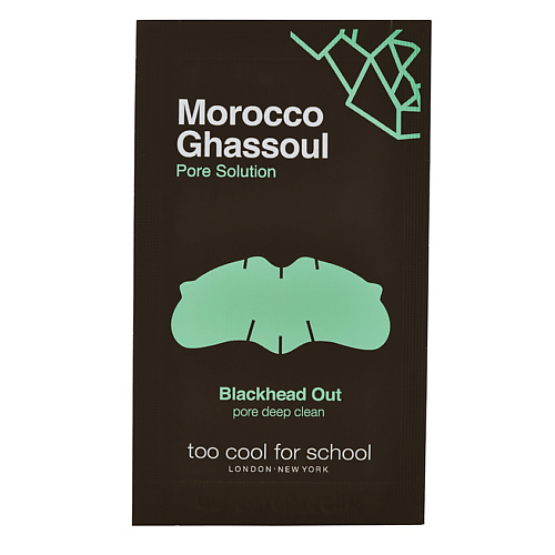 Маска для лица TOO COOL FOR SCHOOL Очищающие полоски для носа против черных точек Morocco Ghassoul средства для умывания elizavecca набор для очищения носа от черных точек