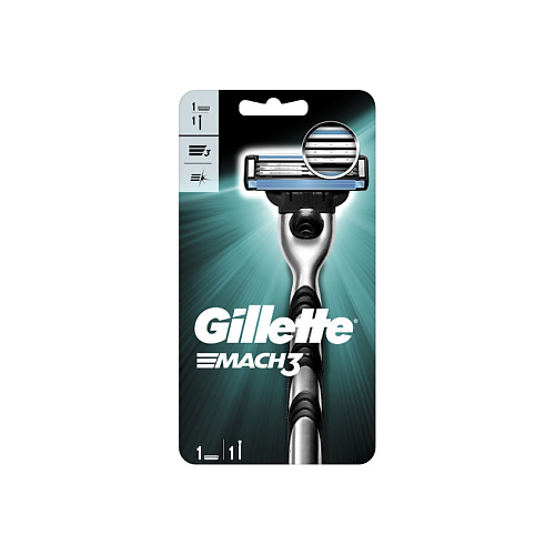 Средства для бритья GILLETTE Бритва MACH3 с 1 сменной кассетой