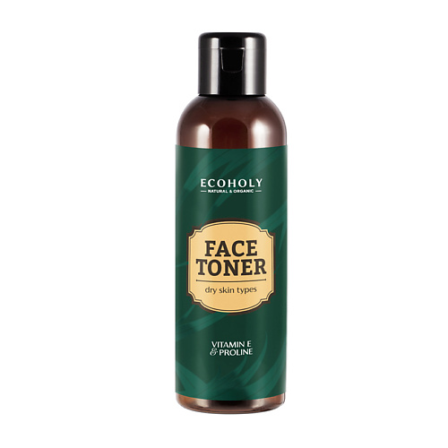 ECOHOLY Тоник для сухого типа кожи лица Face Toner Dry Skin Types Vitamin E & Proline линейка противоударная proline 100 см