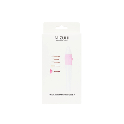 Электрическая пилка MIZUHI Электрическая пилка для маникюра с насадками mizuhi mizuhi увлажнитель воздуха mizuhi dragon egg с подсветкой цвет розовый