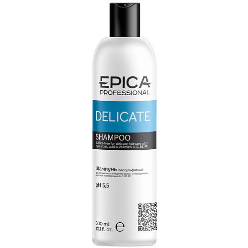 Шампунь для волос EPICA PROFESSIONAL Шампунь для волос бессульфатный Delicate шампуни schwarzkopf professional бессульфатный очищающий крем для тонких нормальных и жестких волос mad about waves