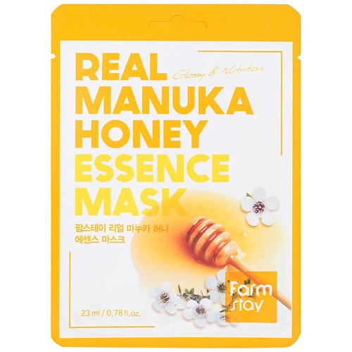 Маска для лица FARMSTAY Маска для лица тканевая с экстрактом мёда Real Manuka Honey Essence Mask маска для лица yu r тканевая маска для лица с экстрактом мёда me honey sheet mask