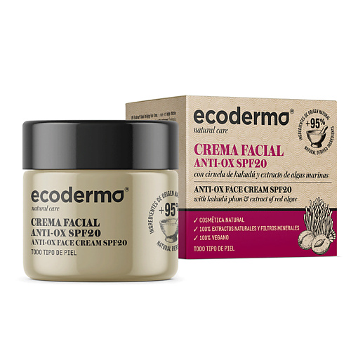 крем для лица ecoderma крем для лица антивозрастной global anti aging face cream Крем для лица ECODERMA Крем для лица с антиоксидантным действием SPF20 Anti-OX Face Cream