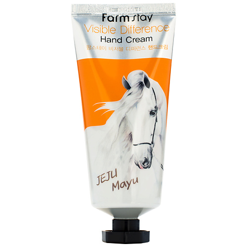 FARMSTAY Крем для рук с лошадиным маслом Visible Difference Hand Cream Jeju Mayu увлажняющий ампульный крем с лошадиным маслом lebelage