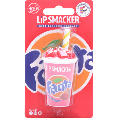 Бальзам для губ LIP SMACKER Бальзам для губ с ароматом Фанта Клубника бальзам для губ lip smacker fanta strawberry 7 4 гр