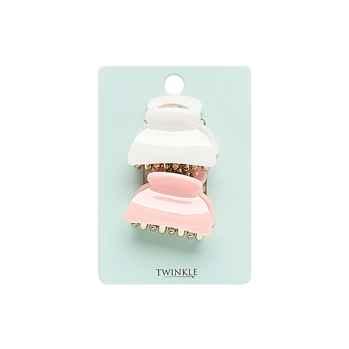 TWINKLE Набор заколок для волос Crab Milky+Pink LTA020709 TWINKLE Набор заколок для волос Crab Milky+Pink - фото 1