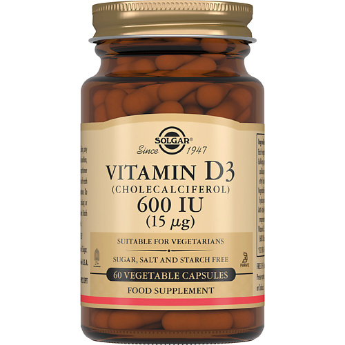 SOLGAR Витамин D3 600 МЕ solgar витамин е 100 ме