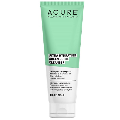

ACURE Крем-пенка для умывания очищающая зелёный смузи Ultra Hydrating, Крем-пенка для умывания очищающая зелёный смузи Ultra Hydrating
