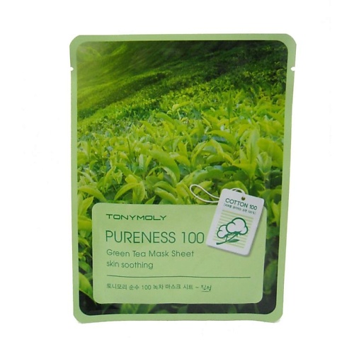 Средства для умывания TONYMOLY Маска тканевая для лица очищающая с экстрактом Зеленого чая