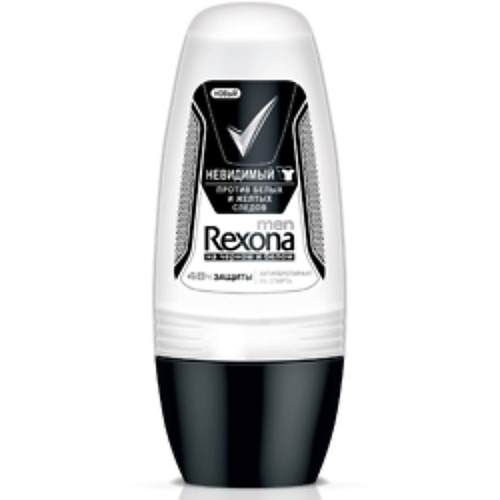 Дезодоранты REXONA Роликовый антиперспирант для мужчин Невидимый на черном и белом