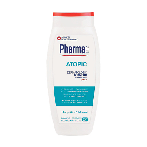 HERBAL Шампунь гипоаллергенный для чувствительной кожи головы Pharma Line Atopic Shampoo cliny гипоаллергенный шампунь для кошек 200 мл