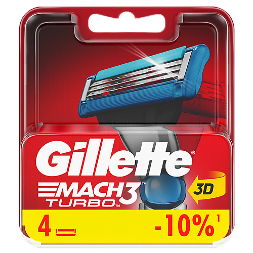Средства для бритья GILLETTE Сменные кассеты для бритья MACH3 Turbo