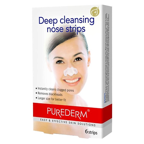 Полоски для носа PUREDERM Полоски для глубокого очищения пор лица Face Deep Cleansing Strips