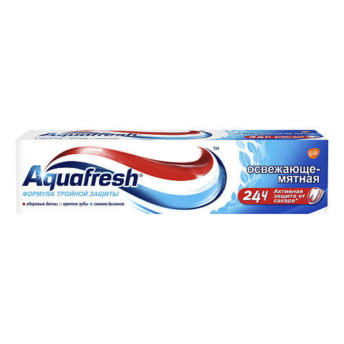 AQUAFRESH Зубная паста Освежающе-мятная aquafresh зубная паста освежающе мятная