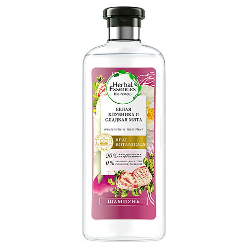 Шампунь для волос HERBAL ESSENCES Шампунь Белая клубника и Сладкая мята Real Botanicals шампунь для волос herbal essences шампунь кокосовое молоко real botanicals