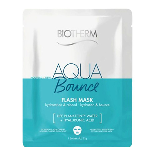BIOTHERM Тканевая маска для лица Увлажнение и Упругость Aqua Bounce Flash Mask маска для волос proedit bounce fit 1000 мл