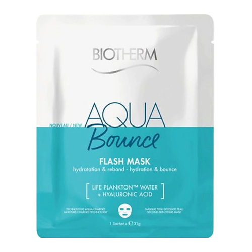 BIOTHERM Тканевая маска для лица Увлажнение и Упругость Aqua Bounce lebel маска для волос proedit bounce fit 1000 мл