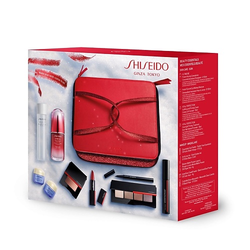 SHISEIDO Подарочный набор средств для ухода и макияжа в дорожной косметичке shiseido набор с мгновенно матирующей увлажняющей эмульсией без содержания масел waso