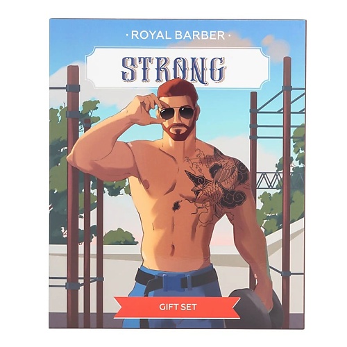 набор средств для ванной и душа royal barber набор для мужчин royal pleasure by royal barber Набор средств для ухода за телом ROYAL BARBER Набор для мужчин Strong