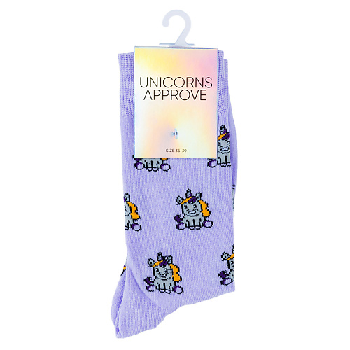 UNICORNS APPROVE Носки женские, модель: BARNEY, цвет: фиолетовый носки для девочки русалочка ариэль принцессы disney 16 18 см фиолетовый