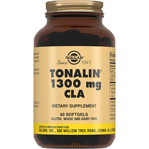 SOLGAR Тоналин 1250/1300 мг КЛК флюкостат капс 150мг 1