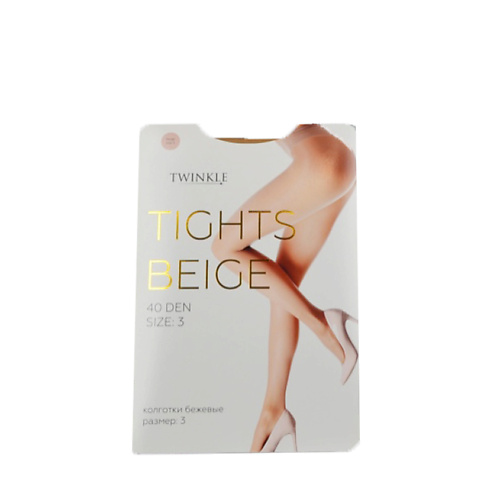 колготки twinkle колготки 70 den размер m l цвет серый zigzag Колготки TWINKLE Колготки Tights 40 DEN Beige