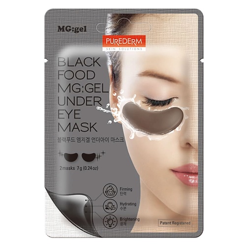 PUREDERM Гелевые патчи для области вокруг глаз с черным комплексом Gel Patches For Eye Area With Black Complex патчи для глаз catrice reusable eye patches многоразовые