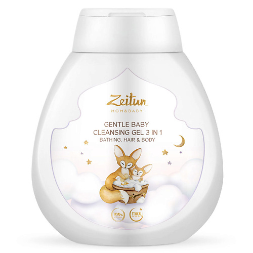 Гель для душа ZEITUN Нежный детский гель 3 в 1 для очищения волос и тела Mom&Baby. Gentle Baby Cleansing Gel 3in1