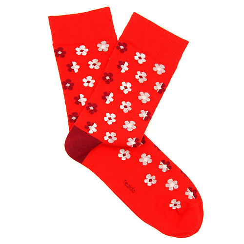 Носки TEZIDO Носки с цветами tezido чёрные носки с принтом подарки tezido