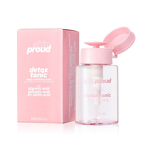 Тоник для лица SKIN PROUD Отшелушивающий тоник для лица Detox отшелушивающий тоник для лица придающий сияние 3 в 1 facemed 110мл